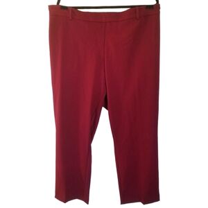 NWT H&M Women's Plus Pull-on Elastic Waist Casual Office Ankle Pants 3XL Red